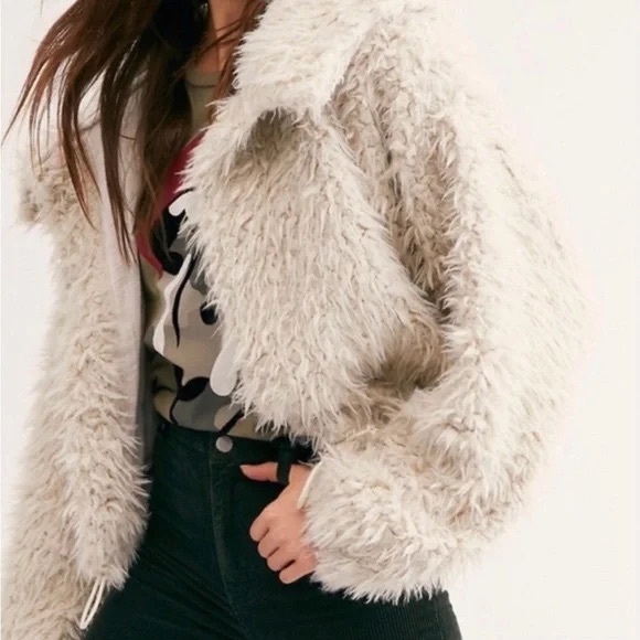Free People Jackets & Blazers - Free People One Zuri Parka Shaggy Coat